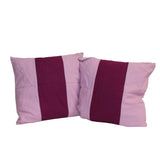 A33  Pair Purple Color Square Fabric Couch Sofa Cushions ws655S