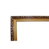 F6 Wood Golden Scroll Motif Rim Rectangular Picture Painting Frame ws682CS