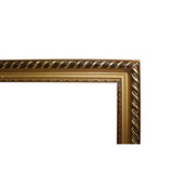 F3 Wood Golden Scroll Motif Rim Rectangular Picture Painting Frame ws683S