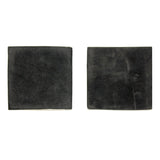Hand Painted Flower Graphic Square Porcelain Coaster / Tile 2 Pcs ws722S