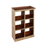 Distressed Cream Gray White Wood Small Table Top Curio Display Stand ws726S