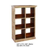 Distressed Cream Gray White Wood Small Table Top Curio Display Stand ws726S