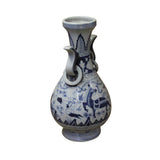 Chinese Blue White Porcelain Oriental Graphic Yuhuchun Vase ws732S