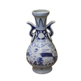 Chinese Blue White Porcelain Oriental Graphic Yuhuchun Vase ws732S
