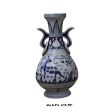 Chinese Blue White Porcelain Oriental Graphic Yuhuchun Vase ws732S
