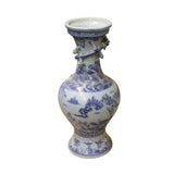 Chinese Blue White Porcelain Precise House Yard Scenery Vase ws736S