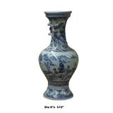 Chinese Blue White Porcelain Precise House Yard Scenery Vase ws736S