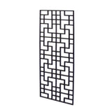 Rectangular Dark Brown Stain Wood Geometric Pattern Wall Panel ws744S