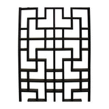 Rectangular Dark Brown Stain Wood Geometric Pattern Wall Panel ws744S