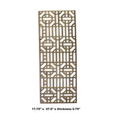 Rectangular Raw Plain Wood Geometric Pattern Wall Panel ws746S