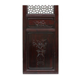 Chinese Dark Brown Geometric Lattice Pattern Wall Panel Headboard ws757S