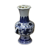 Chinese Blue White Porcelain Precise Birds Scenery Vase ws758S