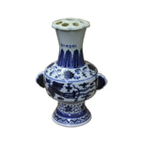 Chinese Blue White Porcelain Precise Birds Scenery Vase ws758S