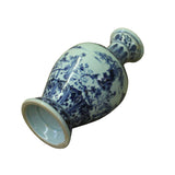 Chinese Blue White Porcelain Precise House Yard Scenery Vase ws760S