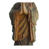Chinese Rustic Wood Standing Lohon Monk Statue ws765S