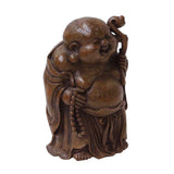 Chinese Bamboo Carved Happy Buddha RuYi Figure Display ws772S