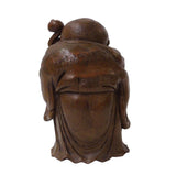 Chinese Bamboo Carved Happy Buddha RuYi Figure Display ws772S