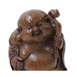 Chinese Bamboo Carved Happy Buddha RuYi Figure Display ws772S