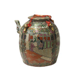 porcelain jar - flower bird - pair jar