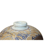 Vintage Chinese Dimensional Pigment Dragon Wave Porcelain Vase ws801S