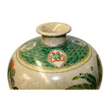 Vintage Chinese Crackle Beige Color People Graphic Porcelain Vase ws805S