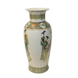 Chinese Oriental Ceramic White People Scenery Vase ws807S