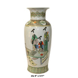 Chinese Oriental Ceramic White People Scenery Vase ws807S