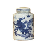 blue white jar - round  jar - Porcelain box