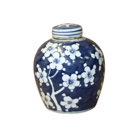 ginger jar - small jar - blue white