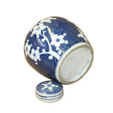 Chinese Blue White Ceramic Blossom Flowers Graphic Ginger Jar ws819S