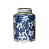 blue white jar - round  jar - Porcelain box