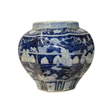 blue white jar - planter jar - Porcelain box