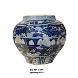 Chinese Blue White Oriental Scenery Porcelain Pot Vase ws863S
