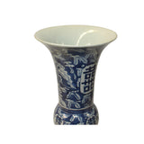 Chinese Blue White Double Happiness Graphic Porcelain Vase ws865S