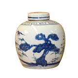 ginger jar - small jar - blue white