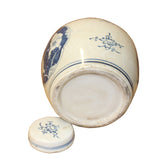 Chinese Blue White Ceramic Double Kids Graphic Ginger Jar ws869S