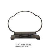 Chinese Dark Rosewood Flower Shape Table Top Display Stand Easel ws880S
