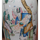 Pair Vintage Chinese Porcelain Oriental 5 Immortal Scenery Vases ws903S