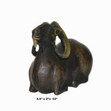 Chinese Distressed Bronze Metal Fengshui Ram Fortune Figure ws942S