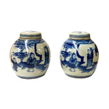 ginger jar - small jar - blue white