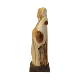 Chinese Cypress Wood Carved Irregular Shape Happy Buddha Statue ws977S