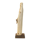 Chinese Cypress Wood Carved Irregular Shape General Guan Statue ws982S