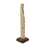Chinese Cypress Wood Carved Irregular Shape General Guan Statue ws982S