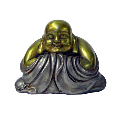 happy buddha - Metal buddha - zen buddha