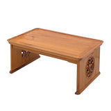 Oriental Simple Light Brown Wood Rectangular Table Stand ws991S