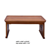 Oriental Simple Light Brown Wood Rectangular Table Stand ws991S