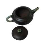 Chinese Zisha Clay Medium Brown Jade Stone Handle Teapot Display Art ws998S