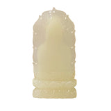 Chinese Off White Color Stone Guan Yin Bodhisattva Avalokitesvara Statue ws1773S