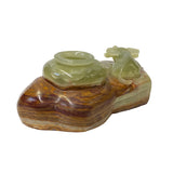 Natural Stone Carved Ox with Dipping Well Fengshui Display Figure ws1760S