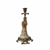Vintage Handmade Ceramic Parrot Figure Candelabras Candle Holder ws1765S